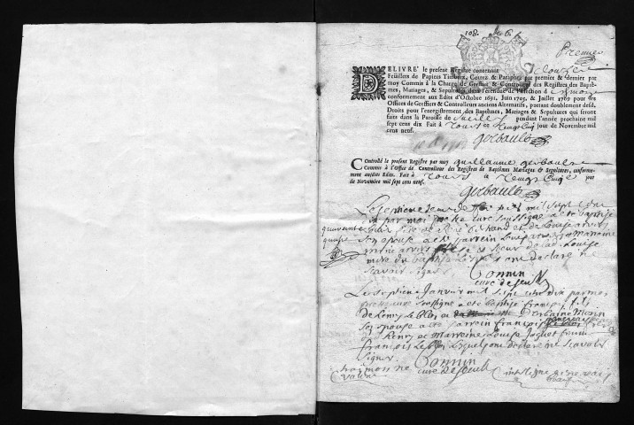 Collection communale. Baptêmes, mariages, sépultures, 1710-1718