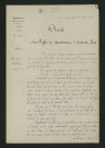 Arrêté préfectoral concernant le déversoir (9 septembre 1862)