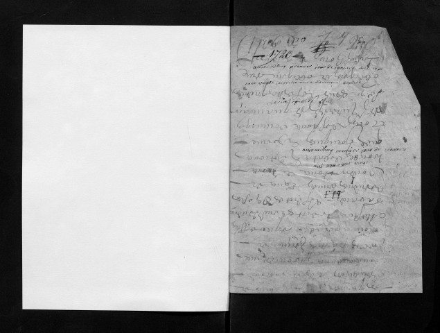 Collection communale. Baptêmes, mariages, sépultures, 1720-1729