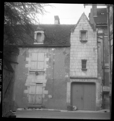 Descartes. Maison natale de René Descartes. Relevé de l'état actuel. Architecte : Emile Coutier. Propriétaire : Commune de Descartes.