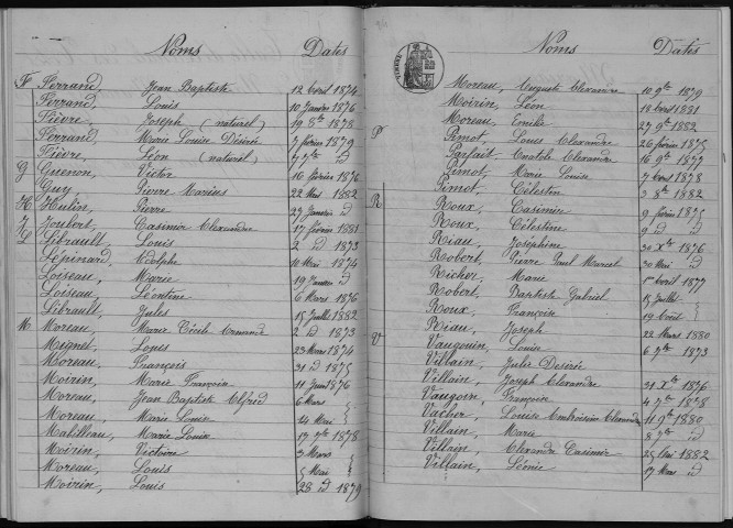 Naissances, mariages, décès