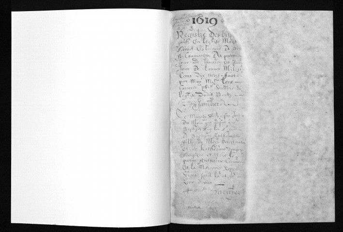 Collection communale. Baptêmes, mariages, sépultures, 1619-1653