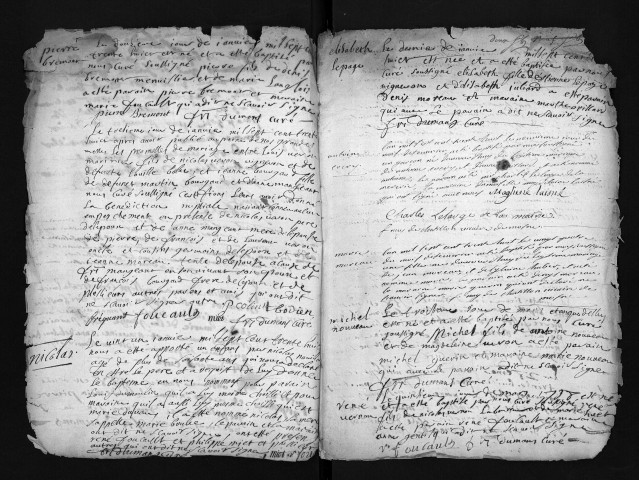 Collection du greffe. Baptêmes, mariages, sépultures, 1738-1739