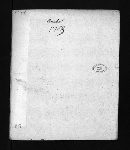 Collection du greffe. Baptêmes, mariages, sépultures, 1765