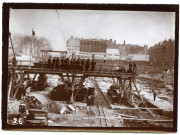 Paris. Construction de la gare d'Orsay (1898-1900) : Visite de chantier.