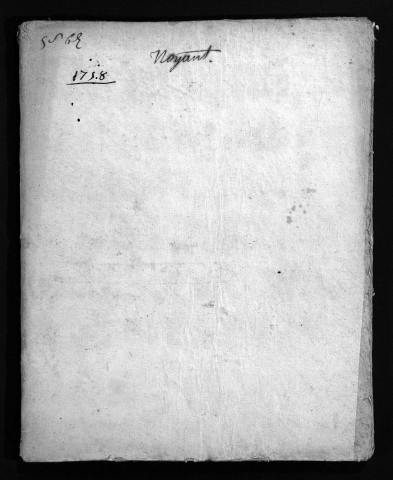 Collection du greffe. Baptêmes, mariages, sépultures, 1758