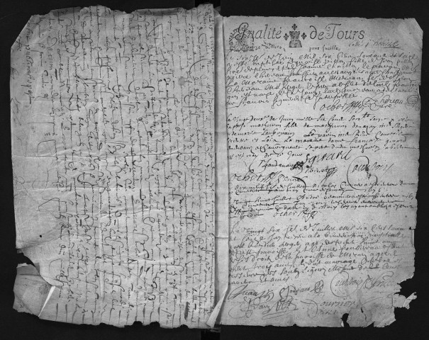 Collection communale. Baptêmes, mariages, sépultures, juin 1676-8 février 1692