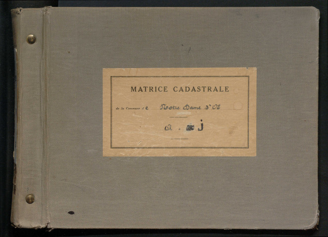 Table des comptes de la matrice. Comptes actifs personnes morales et A - G.