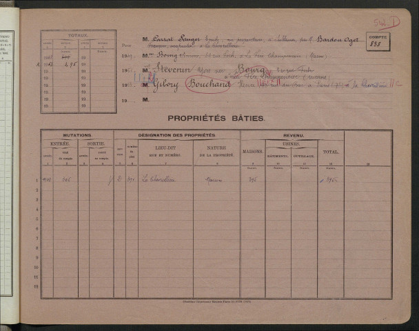 Comptes actifs Gi - La.