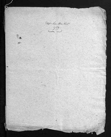 Collection du greffe. Baptêmes, mariages, sépultures, 1789