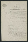 Arrêté concernant la demande d'exhaussement de la retenue par M. Chevalier. (14 janvier 1858)