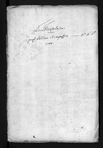 Baptêmes, sépultures, 1788