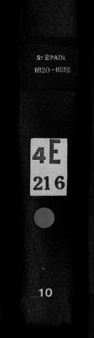 Naissances, mariages, décès, 1820-1832