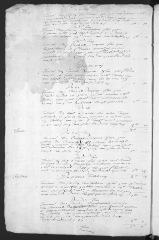 Centième denier (19 avril 1719-29 septembre 1720) et insinuations suivant le tarif (1 août 1719-3 septembre 1720)