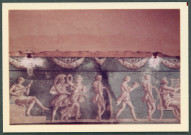 Château de Saché, salle à manger : détail du papier peint.