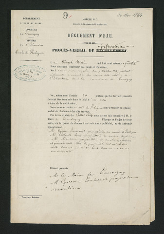 Procès-verbal de vérification (20 mai 1864)