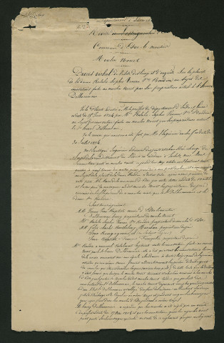 Réclamation contre le moulin de Nouet, visite de l'ingénieur des Ponts et Chaussées (16 octobre 1834)