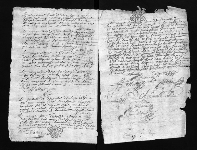Collection communale. Baptêmes, mariages, sépultures, 1681-1686