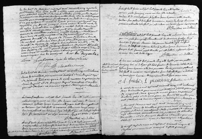 Collection du greffe. Baptêmes, mariages, sépultures, 1765