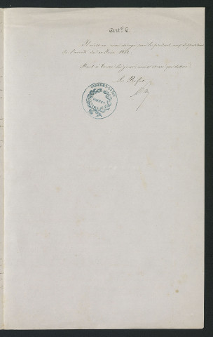 Arrêté préfectoral de mise en demeure de faire les travaux (12 juillet 1853)