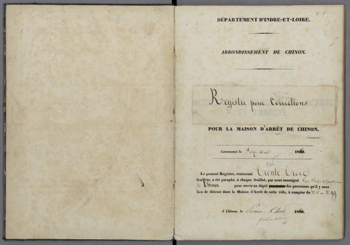 16 août 1860-5 mars 1861