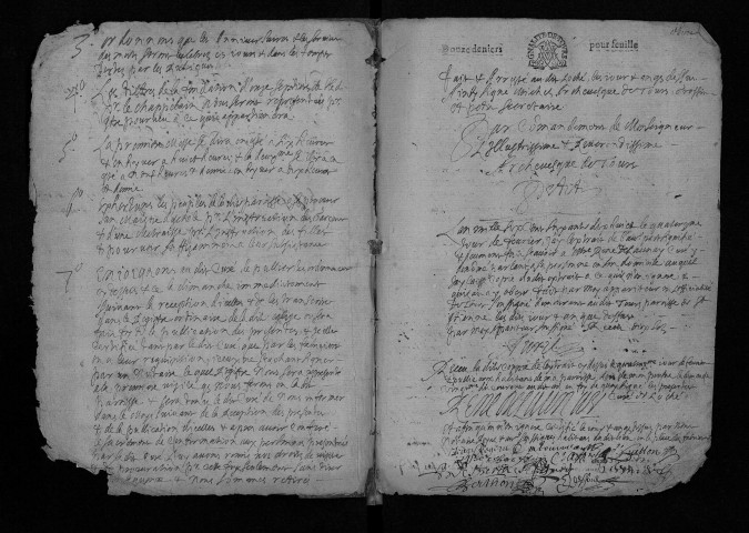 Collection communale. Baptêmes, mariages, sépultures, février 1678-1679