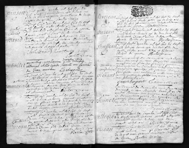 Collection communale. Baptêmes, mariages, sépultures, 16 décembre 1719-décembre 1722