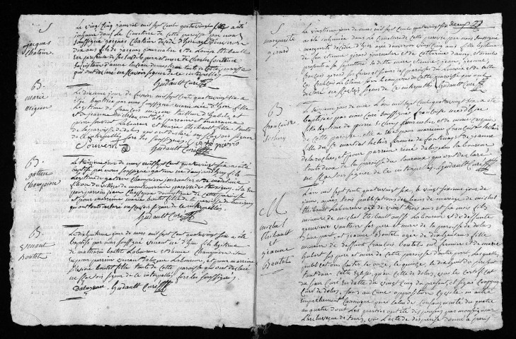 Collection du greffe. Baptêmes, mariages, sépultures, 1786