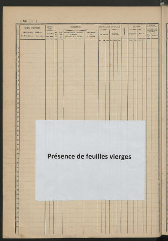 Matrice des propriétés foncières, fol. 743 à 1226.
