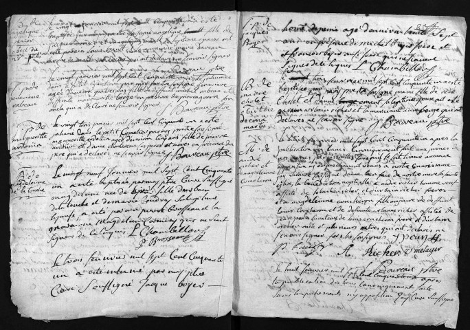 Collection du greffe. Baptêmes, mariages, sépultures, 1751-1752