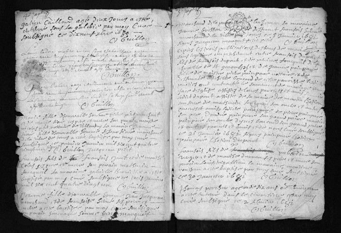 Collection du greffe. Baptêmes, mariages, sépultures, 1680-1682