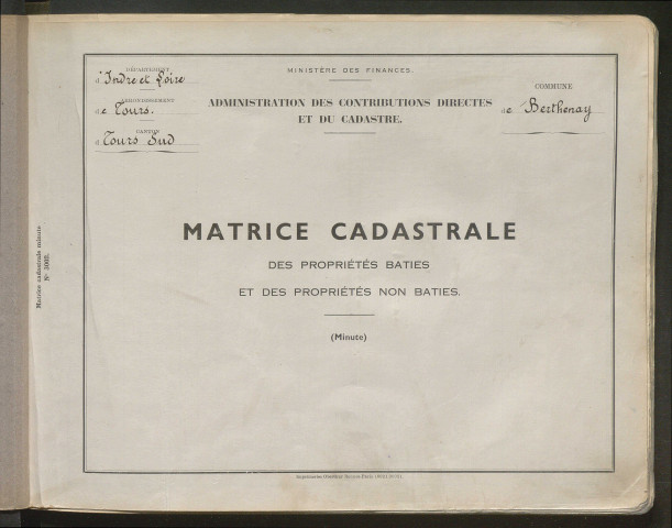 Table des comptes de la matrice. Comptes actifs personnes morales et A - L.