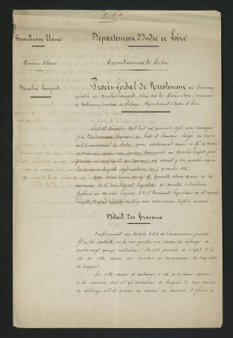 Vérification de la conformité des travaux exécutés (8 décembre 1847)