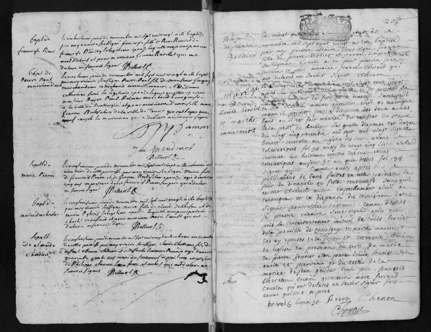 Collection communale. Baptêmes, mariages, sépultures, novembre 1720-février 1732