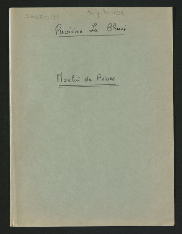 Moulin de Rives à Abilly (1819-1983) - dossier complet