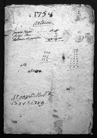 Collection du greffe. Baptêmes, mariages, sépultures, 1758