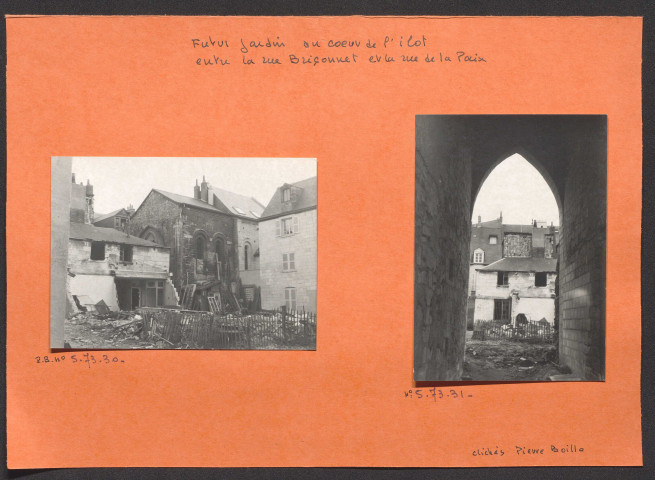 Futur jardin au cœur de l'îlot entre la rue Briçonnet et rue de la Paix.