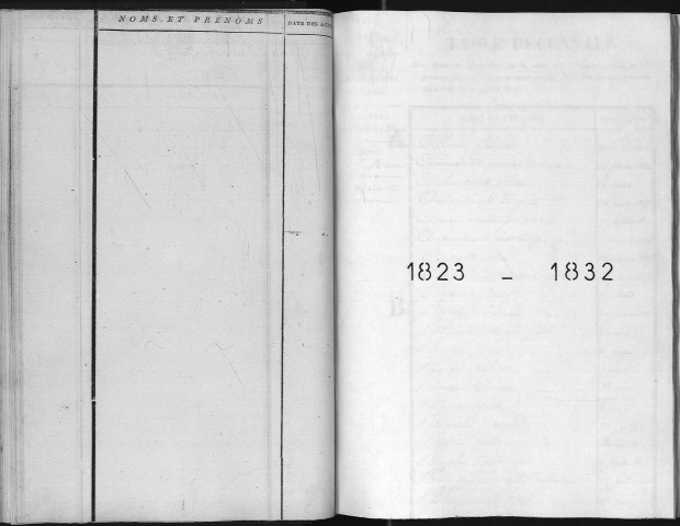 Naissances, mariages, décès