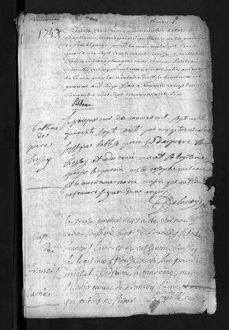 Baptêmes, mariages, sépultures, 1747