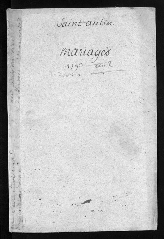 Mariages, 1793-an II