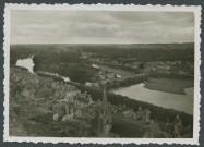 Chinon (Indre-et-Loire), la ville prise des remparts du Château.