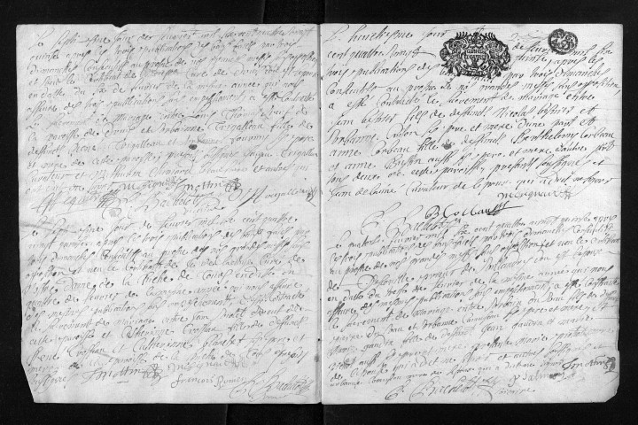 Baptêmes, mariages, sépultures, 1695