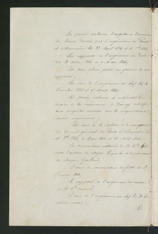 Arrêt de la Commission du pouvoir exécutif portant règlement d'eau (19 juin 1848)