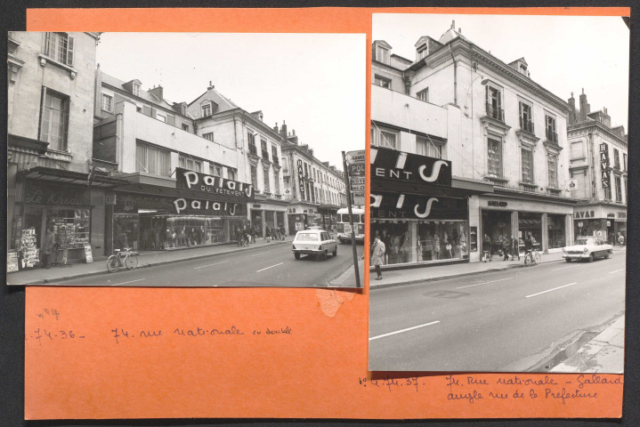 74 rue Nationale ; 74 rue Nationale, magasin Gallard, angle rue de la Préfecture.
