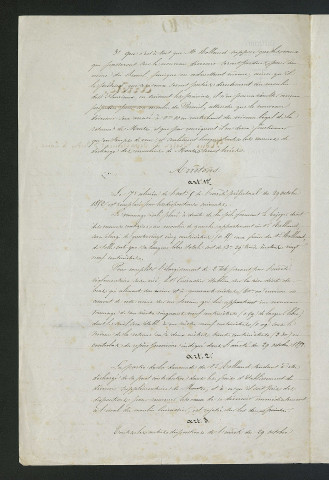 Arrêté préfectoral modifiant le règlement d'eau de 1852 (6 juin 1853)