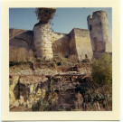 Château de Chinon : effondrement du rocher.