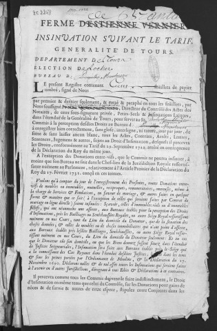 Centième denier et insinuations suivant le tarif (1 juillet 1753-31 décembre 1756)