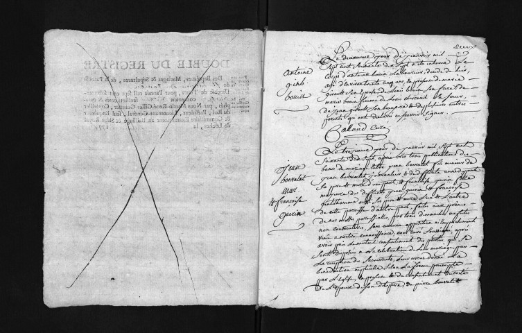 Collection du greffe. Baptêmes, mariages, sépultures, 1777