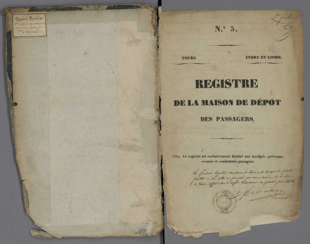 2 juin 1834-25 janvier 1852