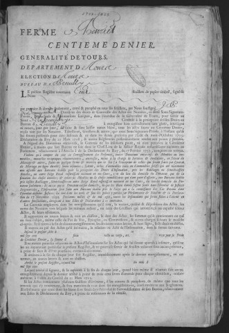 Centième denier et insinuations suivant le tarif (8 janvier 1757-9 juillet 1759)